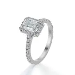 Pierścionek zaręczynowy z diamentem Emerald Halo SBPZ_086