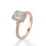 Pierścionek zaręczynowy z diamentem Emerald Halo SBPZ_086