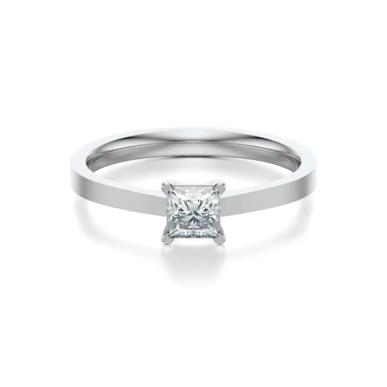 Pierścionek diament szlif princessa Pierścionek diament szlif princessa