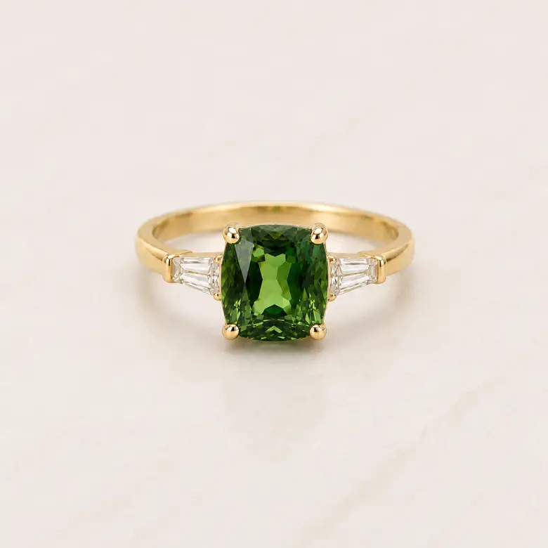 Turmalin zielony szlif poduszkowy 2.74 ct