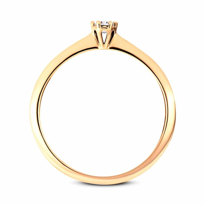 Złoty pierścionek zaręczynowy z diamentem-1606