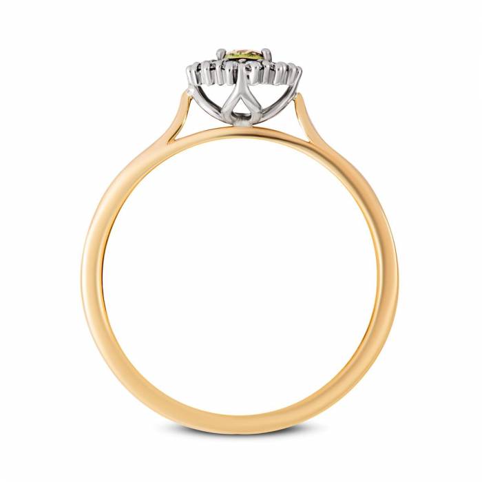 Złoty pierścionek z rubinem i diamentami