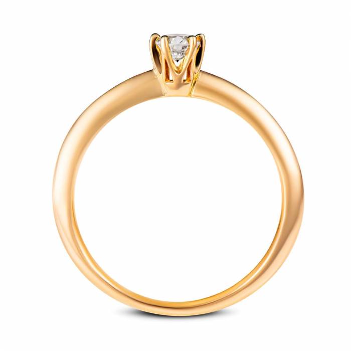złoty pierścionek z diamentem 0,15 ct-1704