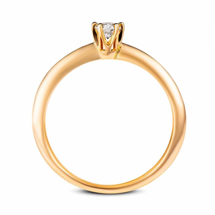 złoty pierścionek z diamentem 0,10 ct-1840