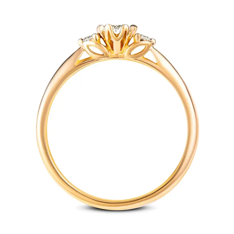 pierścionek złoty z diamentami 0,23 ct-1888