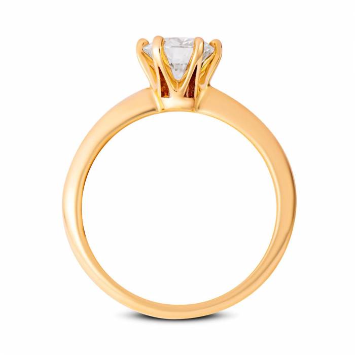 Złoty pierścionek z moisanitem-2480