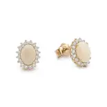 Kolczyki z opalem naturalnym