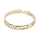 Złota bransoletka damska szeroka